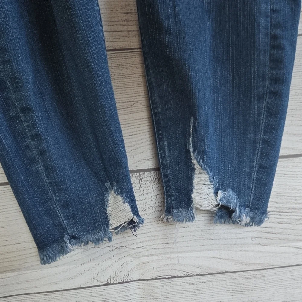 Torrid Blue Distressed Boyfriend Jeans - Picture 8 of 13